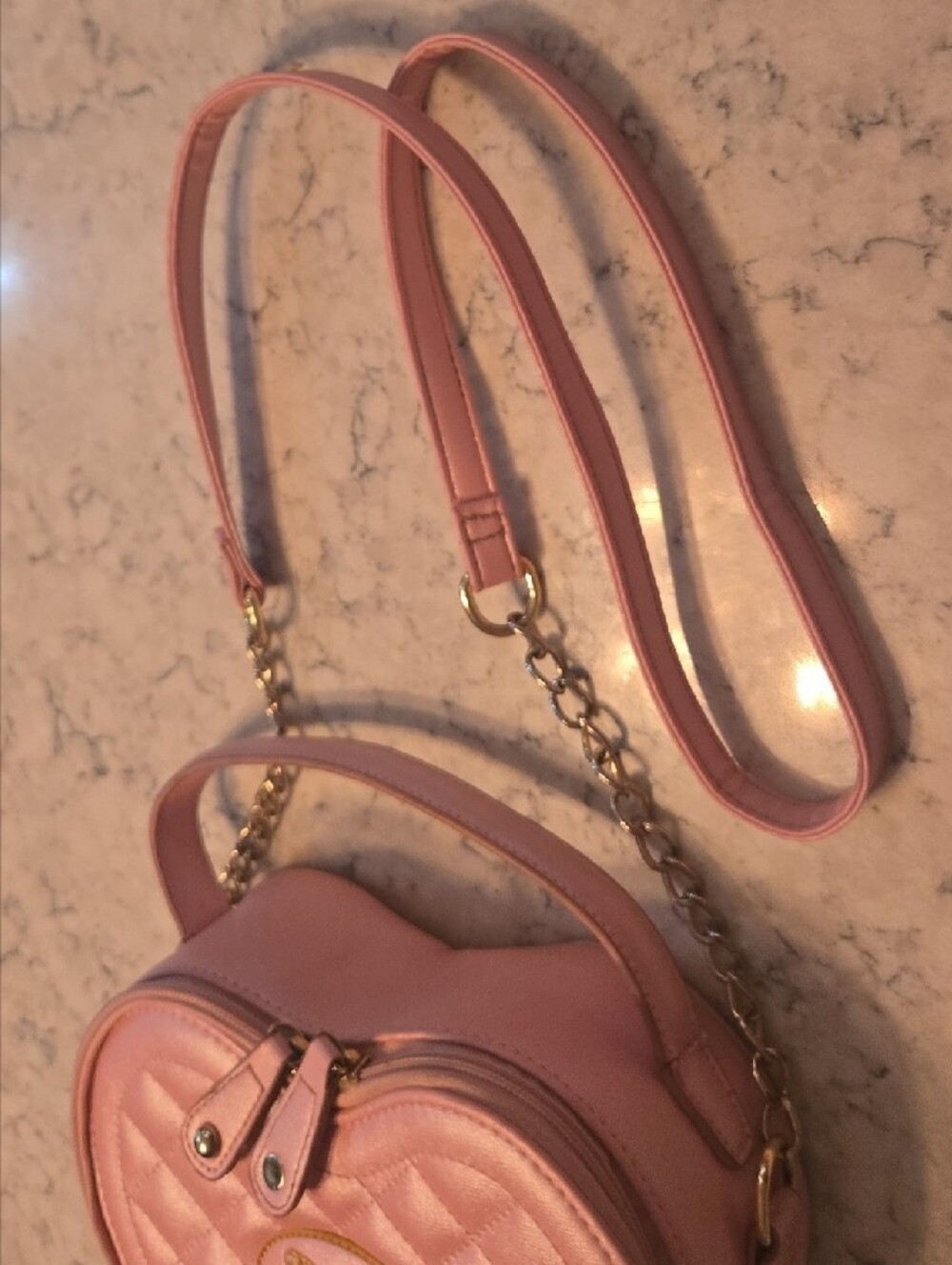 Hot Topic Polly Pocket Heart Purse & Wallet Matching Set Quilted Crossbody AS IS - Picture 15 of 16